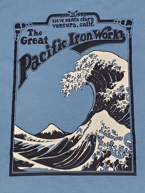 Patagonia KIDS Great Pacific Iron Works Hokusai Wave Graphic Tee Size XXL - GUC